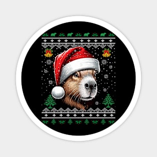 Capybara Santa Magnet
